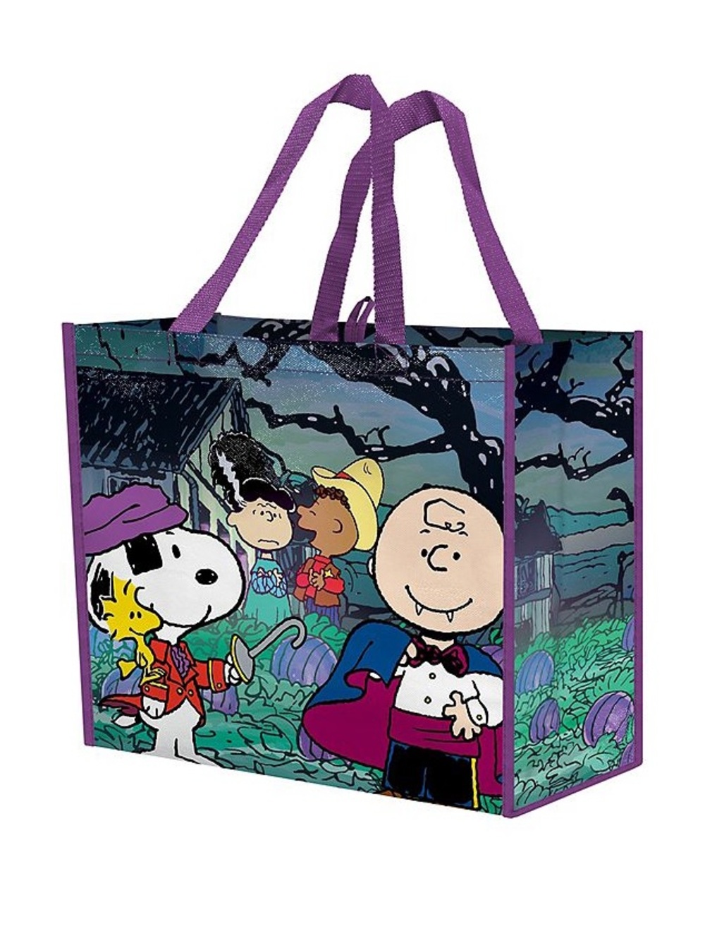 Peanuts Snoopy Charlie Brown Halloween ExtraLarge Tote Bag Reusable Shopping Bag